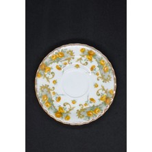 Royal Albert Sheraton Serisi Marjorie Bone China England Antika Porselen Kahve Fincan Tabağı 12 cm
