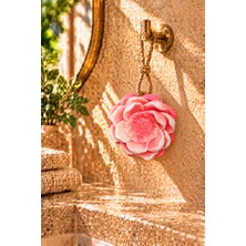Emila Home Dekoratif Kokulu Sabun & Peeling Etkili Asılabilir Dekoratif Banyo Sabunu & Pembe Nilüfer Şekilli Katı Sabun 8x8 cm
