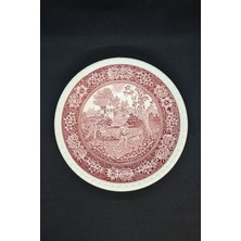 Abbetc Rusticana Alman Porselen Çukur Servis Tabağı Kırmızı 24 cm