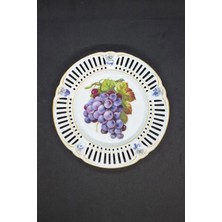 Abbetc Damgasız Dönem Üzüm Desenli Pasta Tabağı 19 cm