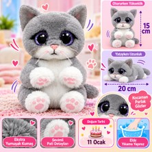 Urfakent Peluş Oturan Kedi Morgan 20 cm