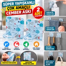 NW NessiWorld Süper Yapışkanlı Çok Amaçlı Cember Askı 2 Adet