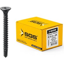 Rüzgar Makina SGS8202 Sgs Alçıpan Vidası Matkap Uçlu 3,5*45MM (PK/500AD)