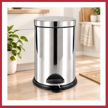 Bezos 12 L Metal Pedallı Çöp Kovası Strsnl