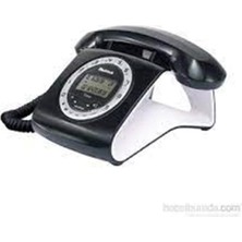 Multitek Retro Özel Tasarımlı Kablolu Siyah-Kırmızı-Gri-Turuncu-Beyaz Masa Üstü Telefon