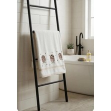Narma Home Owella | Patentli Tasarım - Yumuşak Kalın Dokulu Nakışlı El-Yüz Havlusu – %100 Pamuk, Şık, Etnik Tasarım Havlu (50X90 Cm)
