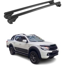 Omac Fiat Fullback 2016-2019 Arası Uyumlu Port Bagaj Taşıyıcı Ara Atkı Alüminyum Siyah 2 Parça