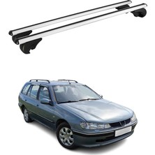 Omac Peugeot 406 Station Wagon 1995-2004 Arası Uyumlu Port Bagaj Taşıyıcı Ara Atkı Alüminyum Gümüş 2 Parça