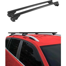 Omac Skoda Fabia I Station Wagon 2000-2007 / Mini Clubman R55 2007-2014 Arası Uyumlu Port Bagaj Taşıyıcı Ara Atkı Alüminyum Siyah 2 Parça
