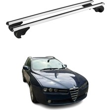 Omac Alfa Romeo 159 Sportwagon 2006-2011 Arası Uyumlu Port Bagaj Taşıyıcı Ara Atkı Alüminyum Gümüş 2 Parça