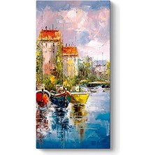 Ispanya Kıyıları Manzara Tablosu 30 x 60