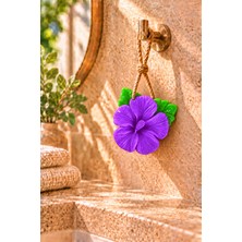 Emila Home Dekoratif Kokulu Sabun & Peeling Etkili Asılabilir Dekoratif Banyo Sabunu & Mor Yasemin Şekilli Katı Sabun 10,5x9,5 cm