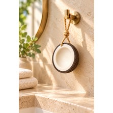Emila Home Dekoratif Kokulu Sabun & Peeling Etkili Asılabilir Dekoratif Banyo Sabunu & Hindistan Cevizi Şekilli Katı Sabun 9,5X8X5 cm