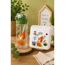 Emila Home Conjunto Matara 500 ml ve 2 Katlı Beslenme Kabı 2'li Set- Matara Beslenme Kabı Seti