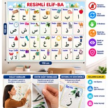 NW NessiWorld 70X100 cm Statik Kağıt Elif-Ba Öğrenme Tahtası