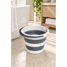 Emila Home Katlanır Kova 12 Litre, Saplı Portatif Temizlik ve Su Kovası, Banyo & Kamp & Karavan Için