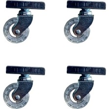 TCX Şeffaf Bilyalı Teker 20X50 18MM 4 Adet