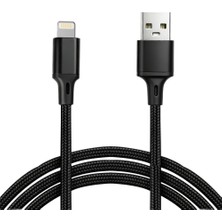 Vcom CU253 Lightning To USB 3m 10W (5V-2A) Örgülü Şarj Kablosu