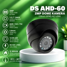 Ds Ahd-60 2MP 1080P Profesyonel Mobil Araç İçi Dome Kamera – 1/2.7 CMOS Super Starlight Gece Görüşlü Mini Araç Kamerası