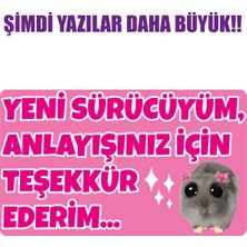 Reklam Ads Acemi Sürücü Yeni Sürücü Sticker 22X13 Su Geçirmez Sticker Araba Etiket Sticker