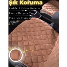E-BİZ Dacia Logan Uyumlu 2'li Süet Oto Koltuk Minderi | Terletmez | Kolay Montaj | Oto Aksesuar | A1
