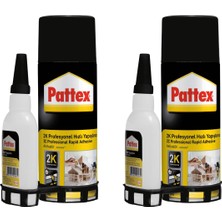 Pattex 2k Hızlı Yapıştırıcı 200 ml x 2 Adet Güçlü ve Hızlı Yapışma