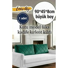 Emir-Ay@hometeks Kutu Model  Kapitoneli Büyük Boy Sırt Minderi ,kırlent Kılıfı , Yastık Kılıfı ( Leke Tutmayan Silinebilir Kadife )