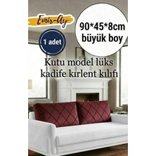 Emir-Ay@hometeks Kutu Model  Kapitoneli Büyük Boy Sırt Minderi ,kırlent Kılıfı , Yastık Kılıfı ( Leke Tutmayan Silinebilir Kadife )