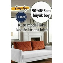 Emir-Ay@hometeks Kutu Model  Kapitoneli Büyük Boy Sırt Minderi ,kırlent Kılıfı , Yastık Kılıfı ( Leke Tutmayan Silinebilir Kadife )