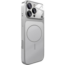 URUCHI Uruchı iPhone 17 Air ile Uyumlu Kılıf – Kamera Tasarımı, Mag-Safe Destekli, Temperli Cam Arka Yüzey, Şık Turuncu Renk, Darbelere Karşı Koruma, Lüks Telefon Kılıfı (Gri, iPhone 17 Air)