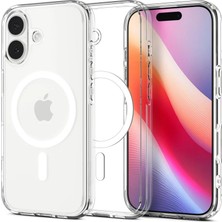 [sararmaz Kılıf] Madnova iPhone 16 Plus Ile Uyumlu Sararmaz Sert Mika Şeffaf Telefon Kılıfı Magsafe ile Uyumlu Sararma Karşıtı Kristal Berraklığında Telefon Kılıfı (Şeffaf)