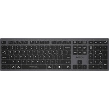 A4Tech A4 Tech Fstyler FBX50C Gri Bluetooth+2.4g Nano Fn Şarjlı Multimedya Klavye