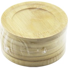 Ulu Pazarlama Bambu Ahşap Çay Tabağı 6'lı - 9.7 cm