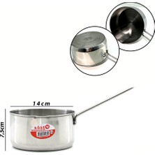 Ulu Pazarlama 14 cm Çelik Sos Tavası (Tel Kulplu)