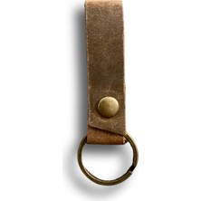 Belirtilmemiş Hakiki Deri Çıt Çıtlı Anahtarlık, Minimal Anahtarlık, Çıt Çıtlı Çantaya Asılabilir Anahtarlık (Crazy Kum)