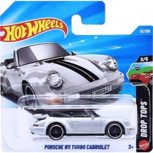 Hot Wheels Porsche 911 Turbo Cabriolet - Hw Drop Tops Gümüş 1/64 Diecast Model Araba