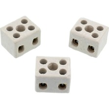 Happy Trend Porselen Klemens No:1 | 2 x 4 mm | Yüksek Isıya Dayanıklı | 3'lü Bağlantı Klemensi Seti
