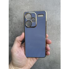 Kılıfexpress Xiaomi Redmi Note 13 Pro Plus Uyumlu  Kılıf Lüks Altın Kenarlı Kamera Korumalı Parlak Volet Silikon Kapak