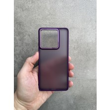 Kılıfexpress Redmi Note 13 4g Ultra Korumalı Yarı Mor Buzlu Mat Kılıf, Metal Lens Korumalı Lüks Kapak