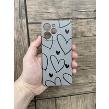 Kılıfexpress Redmi 12 Kılıfı Minimalist Kalp Çizgili Premium Silikon Arka Kapak