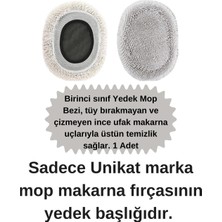 Happy Trend Yumuşak Premium Mikrofiber Ufak Makarna Başlıklı Teleskopik Araç Yıkama Fırçasının Yedek Mopu 1 Adet