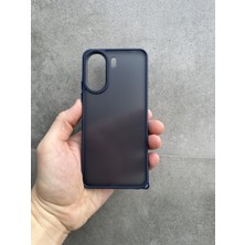 Kılıfexpress Xiaomi Redmi 13C / Poco C65 Uyumlu Kılıf Kamera Korumalı Lacivert Buzlu Şeffaf Renkli Tuşlu Premium Kapak