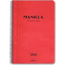 Happy Trend Color Manilla Ofis Defter A4 Kareli Kırmızı