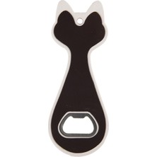Happy Trend Kapak Açacağı, Kedili Açacak Buzdolabı Magnet Turuncu, 5.5X14 Cm, Seramik Kaplama