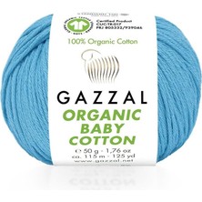 Happy Trend Organic Baby Cotton 50GR - Örgü Yünü 424 Turkuaz
