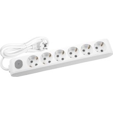 Happy Trend Multi Let Altılı Priz Anahtarlı Topraklı Kablolu Çarpma Karşıtı 1 mt
