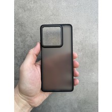 Kılıfexpress Redmi Note 13 4g Ultra Korumalı Yarı Siyah Buzlu Mat Kılıf, Metal Lens Korumalı Lüks Kapak