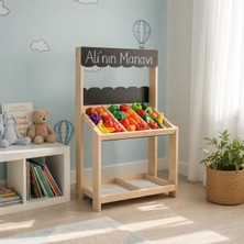 Happy Trend Manav Tezgahı – Market Reyonu, Tebeşir Yazılabilir Tabela, Alt Raflı Tasarım