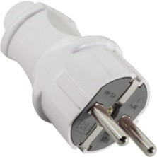 Happy Trend Topraklı Erkek Fiş Beyaz 220 Volt,