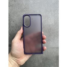 Kılıfexpress Xiaomi Redmi 13C / Poco C65 Uyumlu Kılıf Kamera Korumalı Mor Buzlu Şeffaf Renkli Tuşlu Premium Kapak